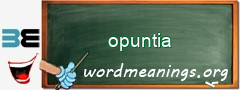 WordMeaning blackboard for opuntia